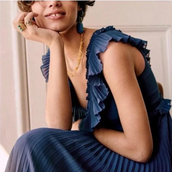 Sezane Rachelle Midi Ruffle Dress - Picture 3 of 9